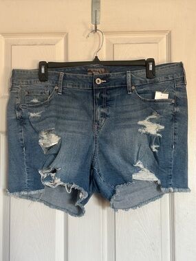 Torrid distressed denim shorts size 20
